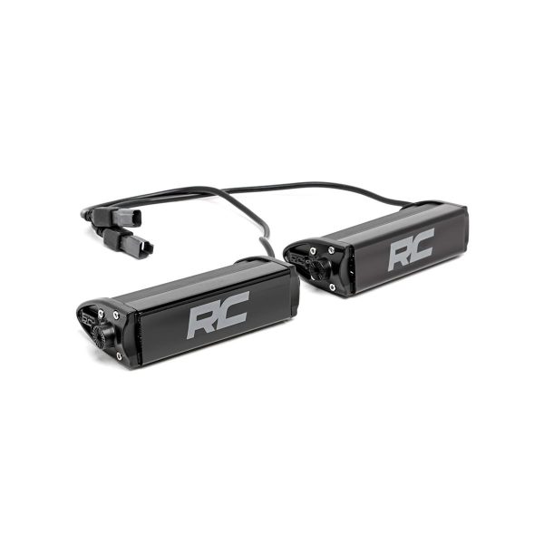 Rough Country Chrome Series LED Light Bar - 6 Inch - Single Row Pair