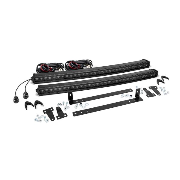 LED Light Kit - Grille Mount - Dual 30" Black Single Row - Ford F-150 (09-14)