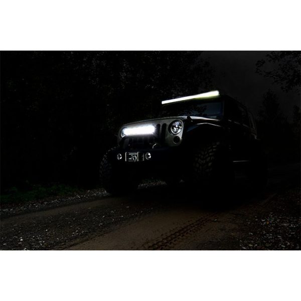 Rough Country Chrome Series LED Light - 20 Inch - Dual Row - Amber DRL