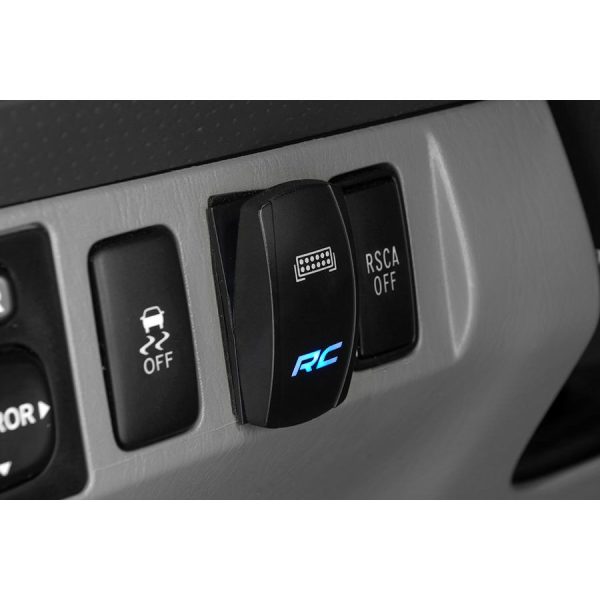 Rough Country Rocker Switch - 2x1 with Logo - Blue Back Light