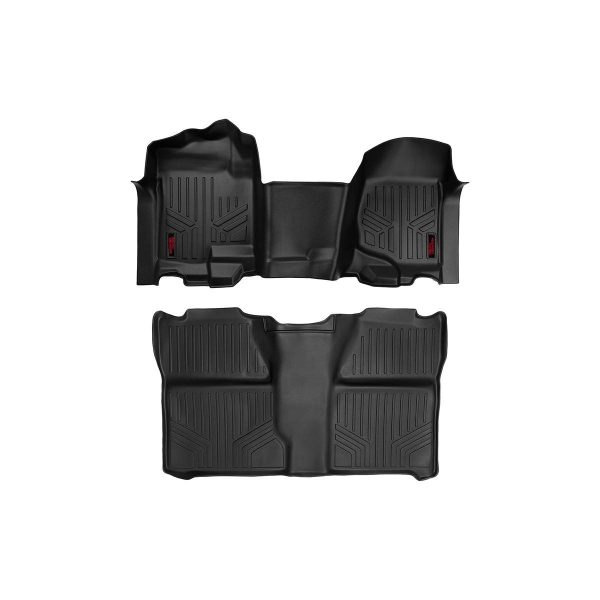 Rough Country Floor Mats - FR & RR - OV Hump - Crew - Chevy GMC 1500 2500HD (07-14)