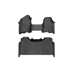 Rough Country Floor Mats - FR OV Hump - RR Storage- Crew - Ram 1500 (19-23) 1500 TRX (21-23)