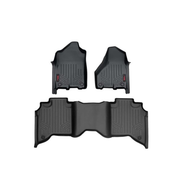 Rough Country Floor Mats - FR & RR - FR Bucket - Crew - Ram 2500 3500 (19-23)