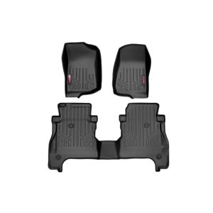 Rough Country Floor Mats - FR & RR - RR Lockable - Jeep Gladiator JT 4WD (20-22)