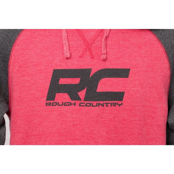 Rough Country Hoodie - Heater - Red Gray - SM