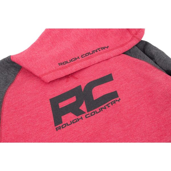 Rough Country Hoodie - Heater - Red Gray - SM