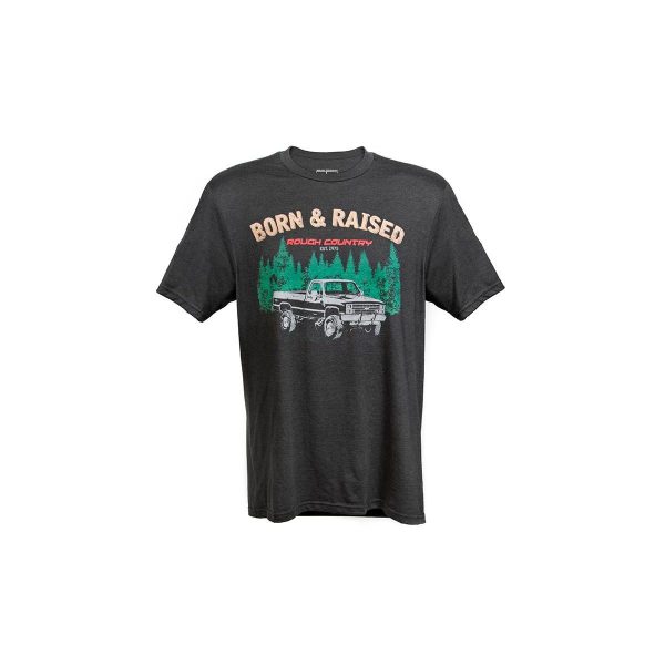 Rough Country T-Shirt - Born & Raised - Black - LG