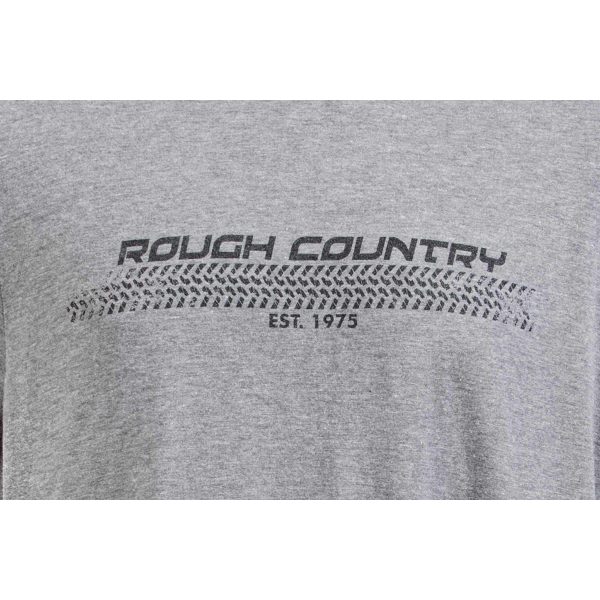 Rough Country T-Shirt - Horizontal Tread - Grey - SM