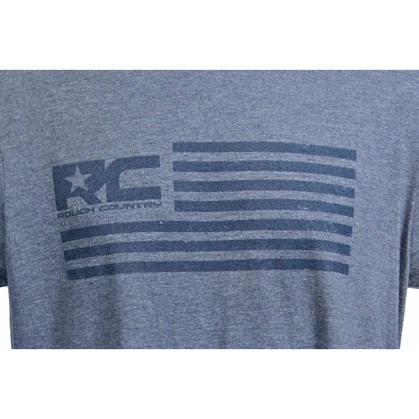 Rough Country T-Shirt - American Flag - Blue - SM