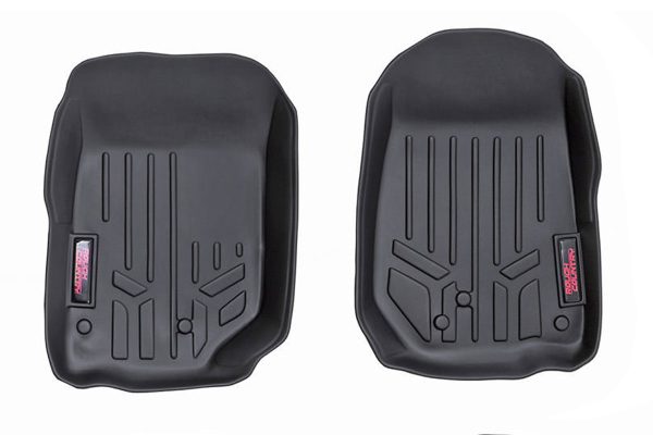 Rough Country Floor Mats - Front - - Jeep Wrangler JK 4WD (2014-2018)