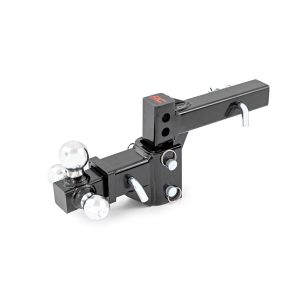 Rough Country Adjustable Trailer Hitch - 6 Inch Drop - Multi-Ball Mount - Fits 2 Inch Receiver