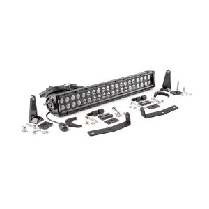 LED Light Kit - Bumper Mount - 20" Black Dual Row - Nissan Titan XD (16-23)