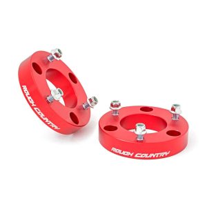 Rough Country 2 Inch Leveling Kit - Red Spacers - Nissan Titan 2WD 4WD (04-21)