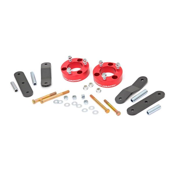 2.5 Inch Leveling Kit - Red Spacers - Nissan Frontier (05-23) Xterra (05-15)