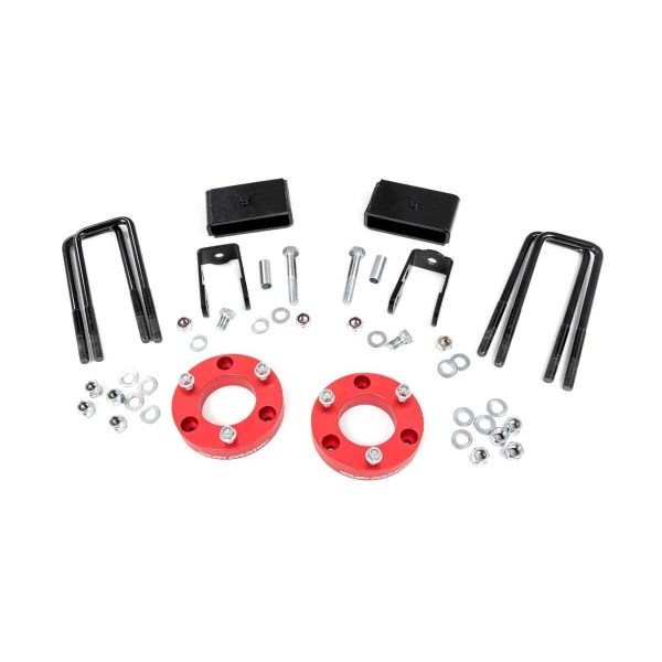 Rough Country 2 Inch Lift Kit - Red Spacers - Nissan Titan XD 2WD 4WD (2016-2023)