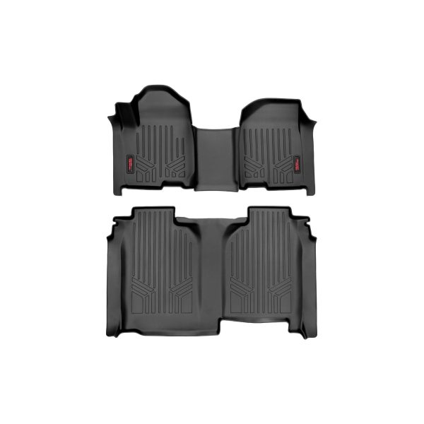 Floor Mats - FR & RR - OV Hump - Crew - wo underseat storage - Chevy GMC 1500 2500HD 3500HD (19-24)