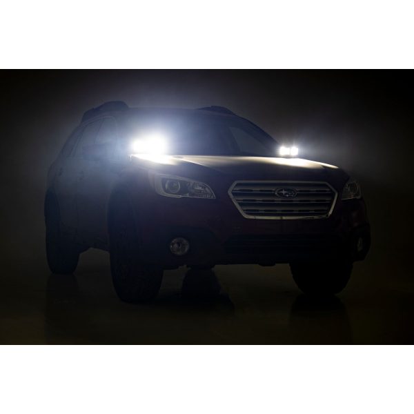 Rough Country LED Light - Ditch Mount - Dual 3 in OSRAM - Wide - Subaru Outback (15-19)