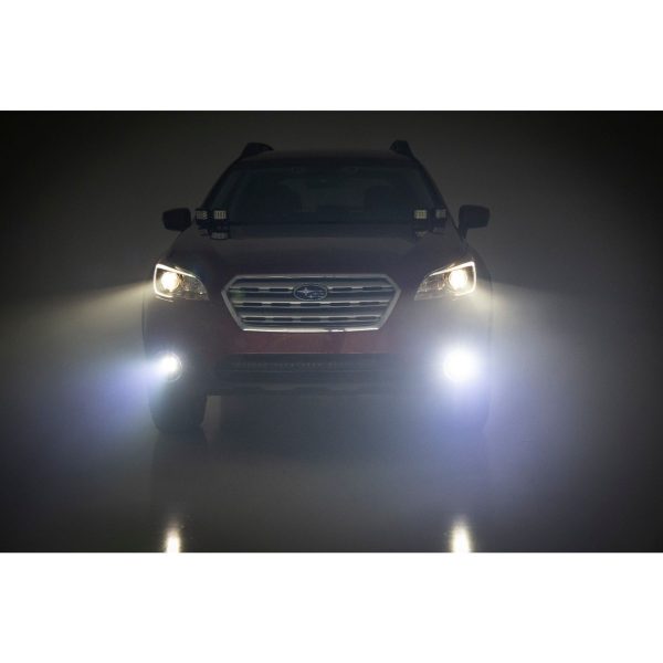 LED Light Kit - Fog Mount - 2" Black Pair - Spot - Subaru Outback (15-19)