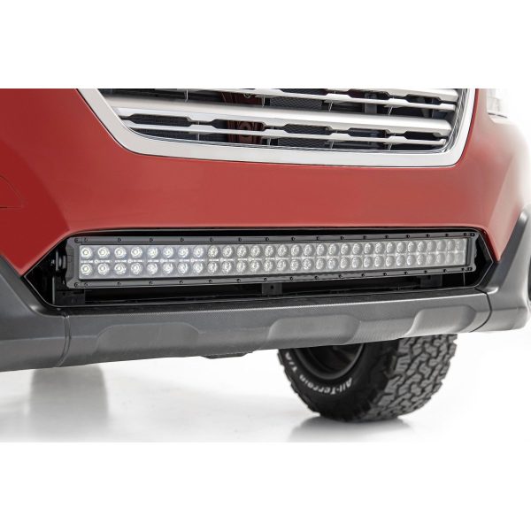 Rough Country LED Bumper Mount Light Kit - 30 in Black Dual Row - White DRL - Subaru Outback (15-19)