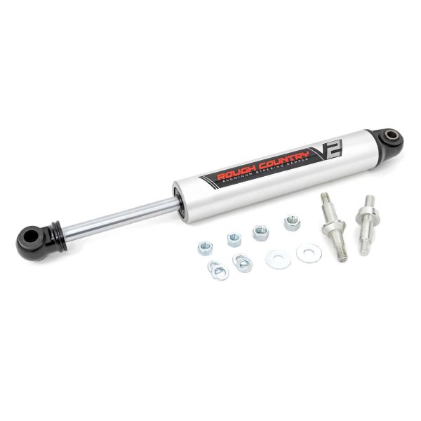 Rough Country V2 Steering Stabilizer - Chevy GMC C20 K20 C25 K25 Truck Half-Ton Suburban Jimmy (73-91)