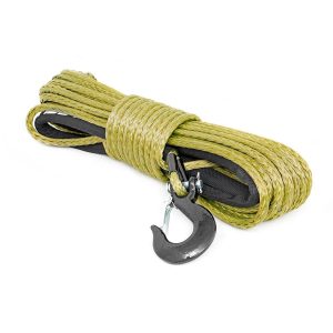 Rough Country Synthetic Rope - 3 8 Inch - 85 Ft - Army Green
