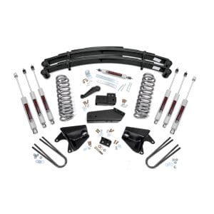 4 Inch Lift Kit - Quad Front Shocks - Rear Springs - Ford Bronco (80-96)