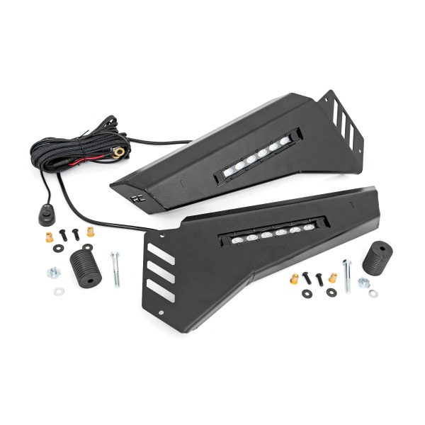 Bumper Wings - 6" Black Slimline LED Pair - Polaris Ranger 1000 Ranger XP 900 1000