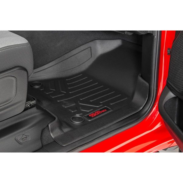 Rough Country Floor Mats - FR & RR - RR Storage- Crew - Ram 1500 (19-23) 1500 TRX (21-23)