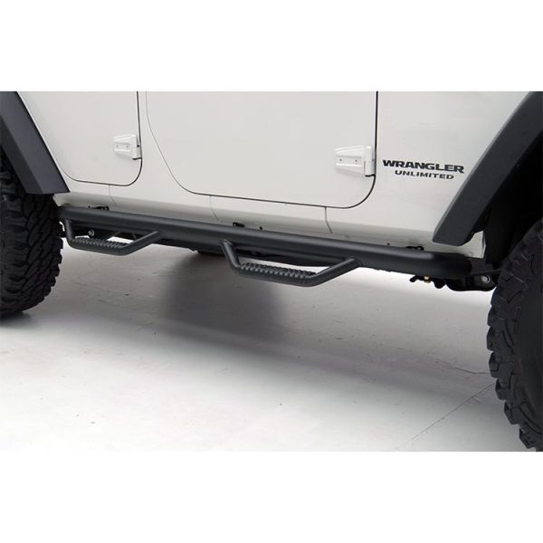 Rough Country Nerf Steps - Wheel to Wheel - 4 Door - Jeep Wrangler JK (07-18)