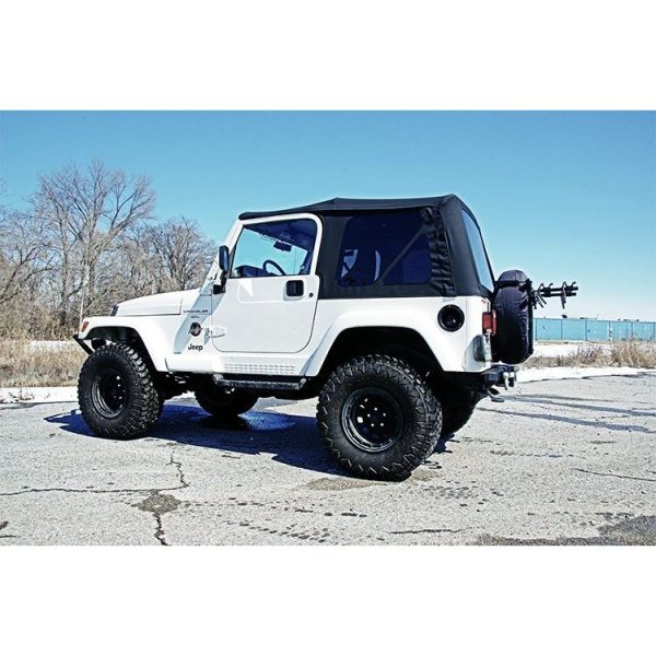 Rough Country Soft Top - Replacement - Black - Full Doors - Jeep Wrangler TJ (97-06)