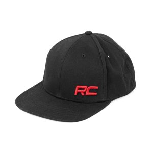 Rough Country Hat - Flat Bill - Red Logo - Black