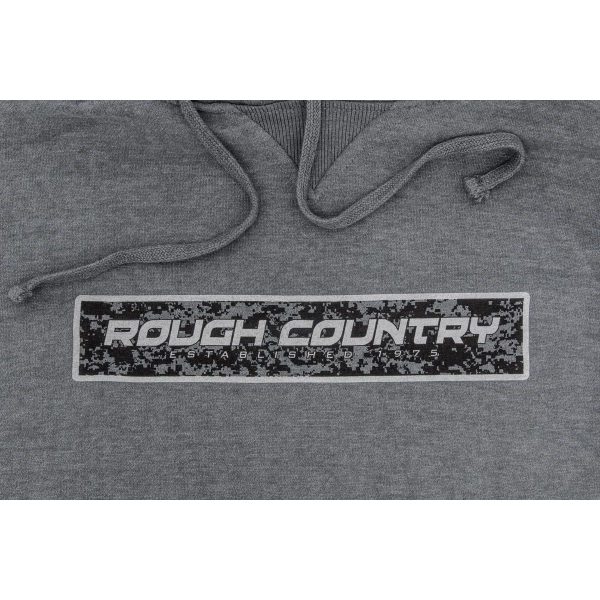 Rough Country Hoodie - Digital - Grey - LG