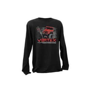 Rough Country T-Shirt - Long Sleeve - Vertex - Black - LG