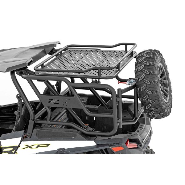 Tubular Rear Cargo Rack - Spare Tire Mount - Polaris RZR XP 1000