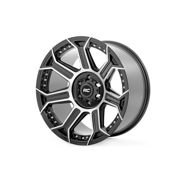 Rough Country Rough Country 89 Series Wheel - One-Piece - Black Machined Gun Metal - 22x10 - 8x180 - -19mm