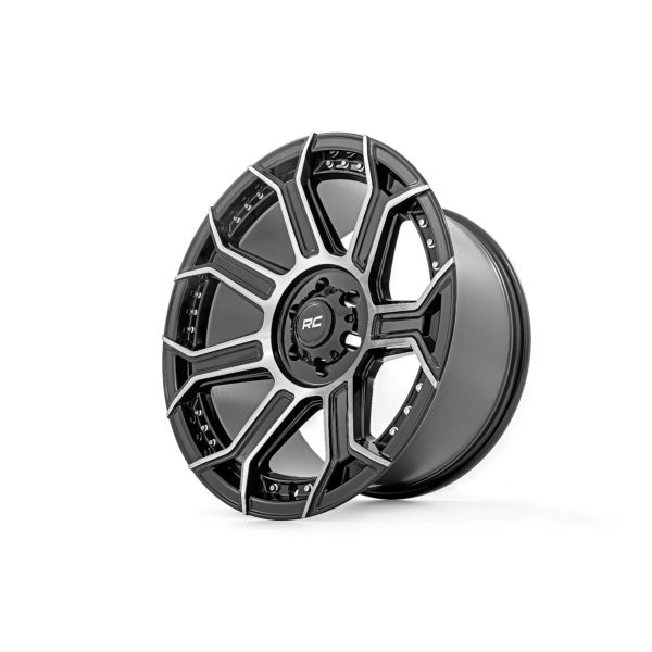 Rough Country Rough Country 89 Series Wheel - One-Piece - Black Machined Gun Metal - 22x10 - 8x180 - -19mm