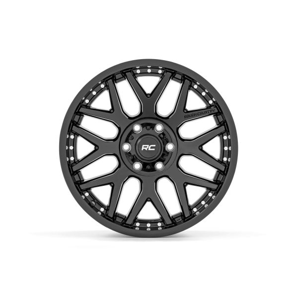 Rough Country Rough Country 95 Series Wheel - One-Piece - Gloss Black - 20x10 - 6x5.5 - -25mm