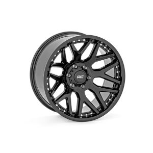 Rough Country Rough Country 95 Series Wheel - One-Piece - Gloss Black - 20x10 - 6x5.5 - -25mm