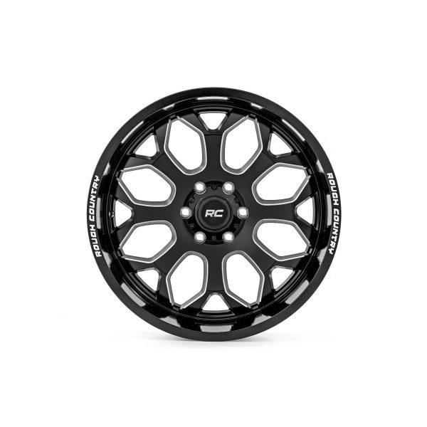 Rough Country Rough Country 96 Series Wheel - One-Piece - Gloss Black - 22x10 - 6x135 - -19mm