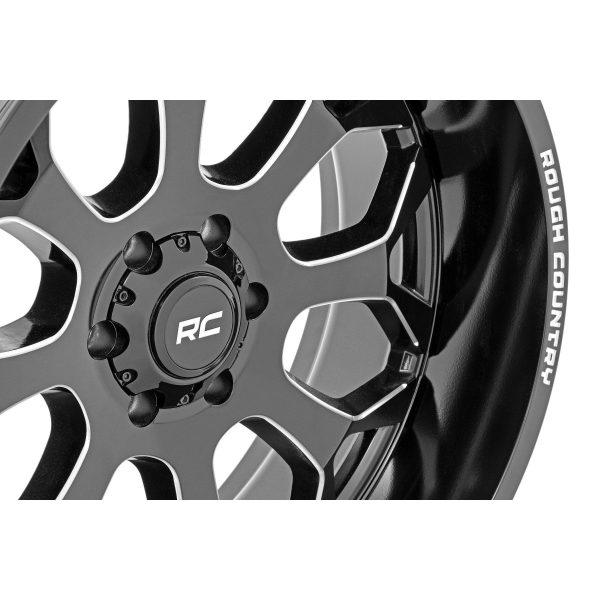 Rough Country Rough Country 96 Series Wheel - One-Piece - Gloss Black - 20x10 - 5x4.5 - -19mm