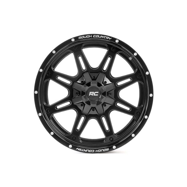 Rough Country Rough Country 94 Series Wheel - One-Piece - Matte Black - 20x9 - 5x5 5x4.5 - -12mm