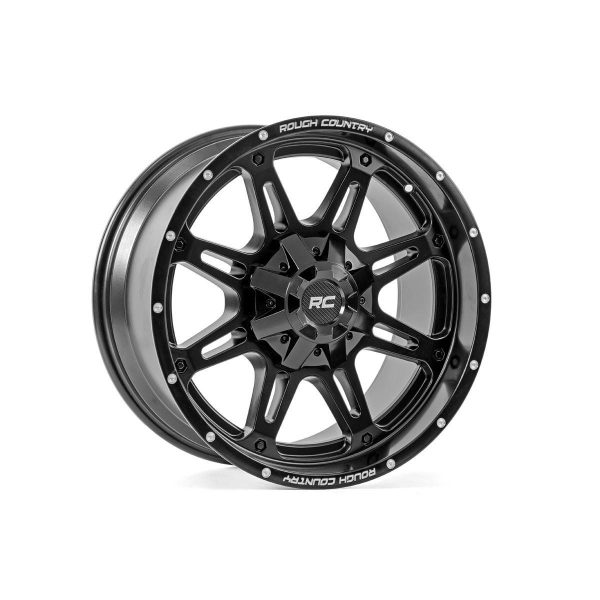 Rough Country Rough Country 94 Series Wheel - One-Piece - Matte Black - 20x10 - 5x5 5x4.5 - -18mm