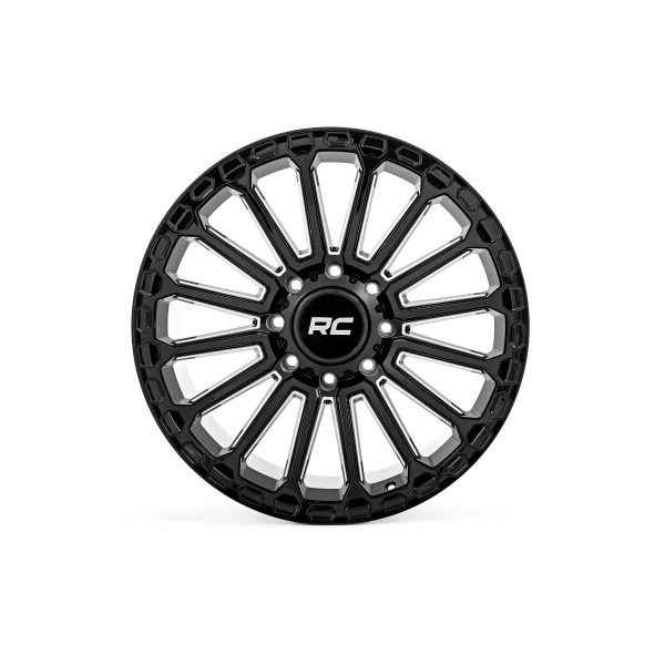 Rough Country Rough Country 97 Series Wheel - One-Piece - Gloss Black - 17x9 - 6x5.5 - -12mm