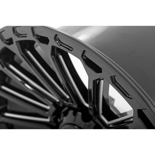 Rough Country Rough Country 97 Series Wheel - One-Piece - Gloss Black - 17x9 - 6x5.5 - -12mm