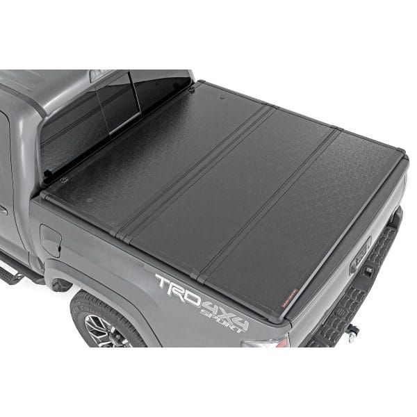 Rough Country Hard Folding Bed Cover - 5 Ft Bed - Toyota Tacoma 2WD 4WD (16-23)