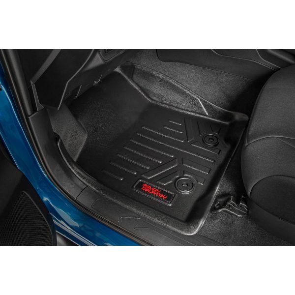 Rough Country Floor Mats - Front and Rear - Toyota Tacoma 2WD 4WD (2016-2023)