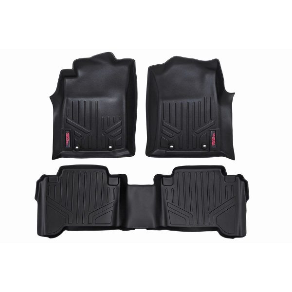 Rough Country Floor Mats - Front and Rear l Double Cab - Toyota Tundra (07-11)