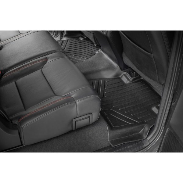 Rough Country Floor Mats - FR & RR - CrewMax - Toyota Tundra 2WD 4WD (2014-2021)