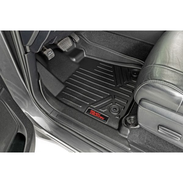 Rough Country Floor Mats - FR & RR - CrewMax - Toyota Tundra 2WD 4WD (2014-2021)