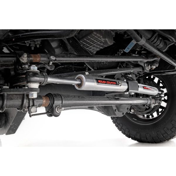 Rough Country V2 Steering Stabilizer - Dual - 2-8 Inch Lift - Ford Super Duty (05-22)